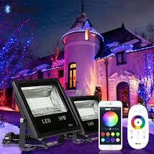 5pcs Rgbw Led Floodlight 30w Bluetooth App Group Control Smart Flood Light Ip66 Waterproof Garden Color Changing Spotlight Floodlights Aliexpress