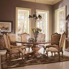 Home Epiphany Pedestal Dining Room Table Dining Table In Kitchen Round Dining Table For 6