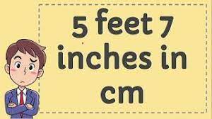 7 ft to in conversion. 5 Feet 7 Inches In Cm Youtube