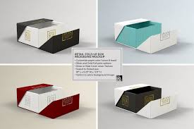 Fold Up Retail Box Packaging Mockup Box Packaging Packaging Mockup Box Packaging Design