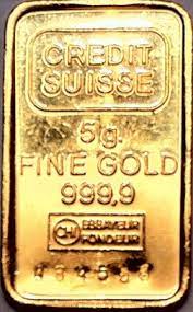 How many grams gold in 1 mol? Credit Suisse 2 5 Gram Gold Bars