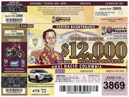 La lotería de boyacá estaba entregando un premio mayor de $ 9.000 millones, mientras que la del cauca, un 'gordo' de $ 4.444 millones. Asi Nacio La Loteria De Boyaca Hoy Hace 97 Anos Boyaca 7 Dias