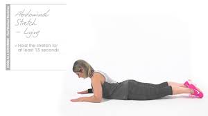 Push torso up keeping pelvis on floor. Lying Abdominals Stretch Youtube