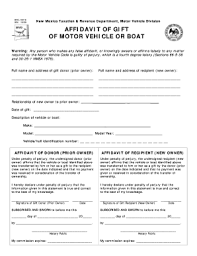 Collection of most popular forms in a given sphere. Nm Mvd Forms Affidavit Of Gift
