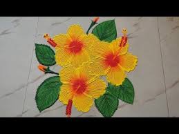 Hibiscus Rangolidesign Rangoli By Sangeeta Daily Rangoli Holi Shivratri Laxmipooja Diwali In 2020 Beautiful Rangoli Designs Colorful Rangoli Designs Diwali Rangoli