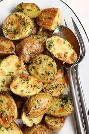 Roasted New Potatoes With Parmesan And Fresh Herbs Green Valley Kitchen Recipe Fresh Herb Recipes Cooking With Fresh Herbs Herb Recipes