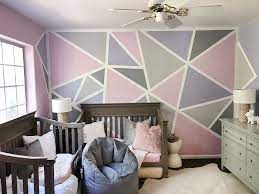 Amazing gallery of interior design and decorating ideas of accent walls in girls rooms in bedrooms, girl's rooms by elite interior designers. Home Decor Geometric Accent Wall Little Girl S Room Love Maegan Feature Wall Bedroom Girls Room Paint Bedroom Wall Paint