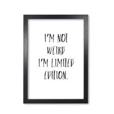 Black And White Framed Prints Uk Limited Edition Textual Art East Urban Home Format Black Grain Frame Size 85 Cm H X 60 Cm W X 5 Cm D Modern Art Prints Typography Prints Typography Poster