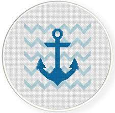 Filet crochet c2c crochet single crochet stitch crochet cross tapestry crochet crochet chart crochet stitches crochet patterns crochet gratis. Blue Anchor Cross Stitch Pattern Daily Cross Stitch