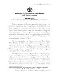 Melaksanakan operasi militer selain perang; Kekuasaan Militer And Ham Studi Kasus Ar