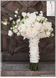 Bouquet wrapping ideas for wedding. 16 Beautiful Bridal Bouquet Wraps To Buy Diy Pearl Bridal Bouquet Beautiful Bridal Bouquet Diy Wedding Bouquet