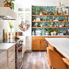 If you love bright colors, go for a fully colorful boho kitchen: 38 Colorful Kitchen Ideas To Liven Up Your Home