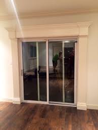 Finish Work Around Sliding Glass Door This Was Made From Sheets Of Mdf And Crown Mold Sliding Glass Door Window Sliding Glass Door Curtains Sliding Glass Door