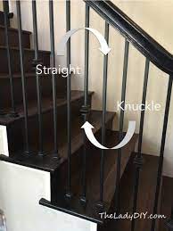 How To Install Wrought Iron Spindles The Lady Diy Wrought Iron Spindles Wrought Iron Stair Spindles Iron Stair Railing
