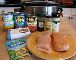 2 Chicken Breasts Still Frozen 1 Can Rotel Tomatoes 1 Can Corn Kernels Do Not Drain 1 Can Black Bea Crockpot Dishes Cream Cheese Chicken Chili Rita Recipe