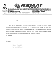 Motor vehicle company in brasov, romania. Adresa Chestionar Furnizor