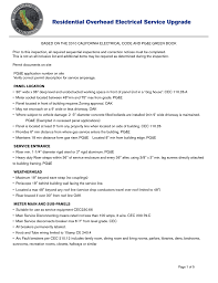 Complete manual for pg&e electrical and gas utility service requirements. Residential Overhead Electrical Service Upgrade