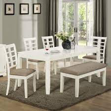 Make the most of a small room with a modest table with leaves that can double its capacity. Dining Room Sets With Bench With Back Image Roshe Run Fly Decor