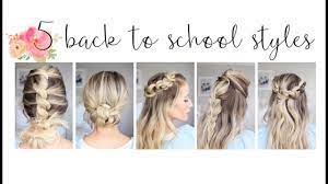 With such an updo that highlights your normally curly or wavy hair, you can make the best of the situation. 5 Easy Back To School Hairstyles Cute Girls Hairstyles Youtube