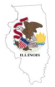 Elke dag worden duizenden nieuwe afbeeldingen van hoge kwaliteit toegevoegd. Illinois Outline Map And Flag Digital Art By Bigalbaloo Stock