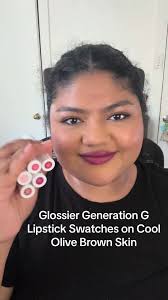 swatches of glossier generation g sheer matte lipsticks