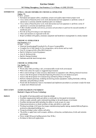 Savesave downloadmela.com bsc chemistry fresher resume for later. Chemical Operator Resume Samples Velvet Jobs