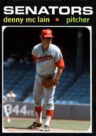 Denny Mclain Washington Senators Baseball Cards Sports Cards Detroit Sports