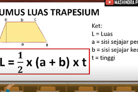 Mencari luas trapesium tanpa tinggi. Menghitung Luas Trapesium Jawaban Soal Tvri 25 September Sd Kelas 4 5