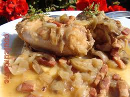 Lapin Au Cidre Champignons Et Lardons Recette Lapin Recettes De Cuisine Lapin Cuisine