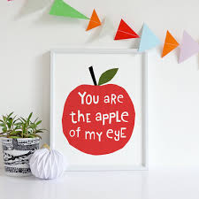 You are the apple of my eye quotes tumblr #lovequotes You Are The Apple Of My Eye Quote Print By Yoyo Studio Notonthehighstreet Com