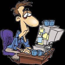 Cartoon person using computer illustrations & vectors. Cartoon Person With The Computer Clipart Free Image Download