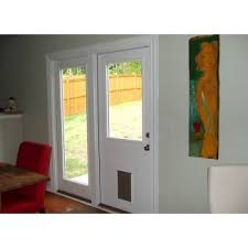 exterior door with built in pet door