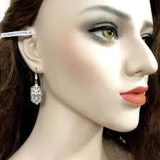 Art Deco Bridal Earrings, Gatsby Wedding 1920s Vintage Style Earrings,  Geometric Dangle Earrings, Cubic Zirconia Cz Pink Gold Jewelry, ELITE