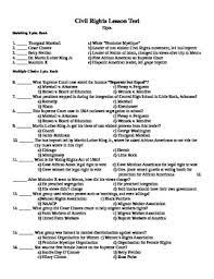 If you would like to see what you know about the american civil rights movement, you can answer the questions found in this online quiz and worksheet. Civil Rights Lesson Test 2 Versions Total Answer Key By Ms History