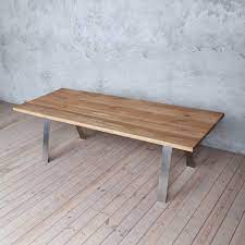 A wide variety of dressing table options are available to you, such as home furniture. Albert Stainless Steel A Shaped Legs Oak Dining Table By Cosy Wood Notonthehighstreet Com