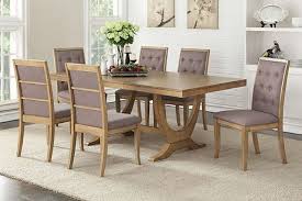 Poundex F2449 1725 7 Pc Barrister Rustic Distressed Natural Wood Finish Trestle Base Dining Table Set Trestle Base Dining Table Rectangular Dining Set Dining Table