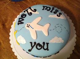 You can incorporate themed decorations, invitations, and food into the party. Goodbye Cake Other Cakes Goodbye Cake Bon Voyage Cake Farewell Cakes