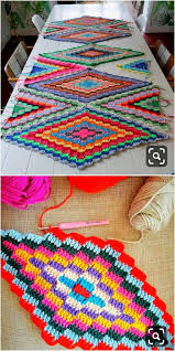 Multicolor Table Mat Crochet Free Pattern Crochet Patterns Crochet Blanket Patterns Crochet Projects