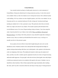 Search a wide range of information from across the web with quicklyanswers.com Critical Reflection Essays Teachers