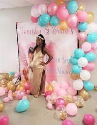 Pink And Tiffany Blue Heaven Sent Theme Baby Shower Backdrop Twincess Theme Backdrop Baby Baby Shower Princess Baby Girl Shower Themes Baby Shower Backdrop
