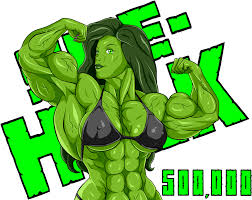 Download HD She-hulk - She Hulk Big Muscles Transparent PNG ...