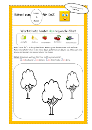 Klaro Daz Und Su Ratsel Lies Und Male Regionales Obst Unterrichtsmaterial In Den Fachern Daz Daf Sachunterricht In 2020 Unterrichtsmaterial Lesen Sachen