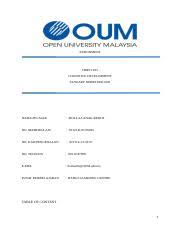 Get the latest details of all courses, available scholarships, fees structure, duration of courses and intakes of open university malaysia (oum). Oum Cognitive Development Docx Assignment Hbec1203 Cognitive Development January Semester 2020 Nama Pelajar Fiollaa Anak Redup No Matrikulasi Course Hero