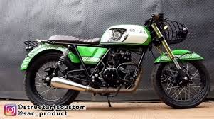 Modifikasi motor cafe racer memang bisa dikatakan tidak ada habisnya. Intip Modifikasi Motor Cafe Racer Racikan Street Art Custom Okezone Otomotif