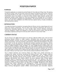 Air force position paper format is mainly concerned with paragraph formatting, you can control paragraph behaviour and appearance using the paragraph tab in. Usaf Warrant Officers