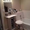 Small bathroom with no space for your skincare or makeup products. 1