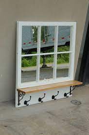 Choose from contactless same day delivery, drive up and more. Antique Window Pane Mirror With A Pine Shelf Iron Brackets Etsy Old Window Projects Window Crafts Antique Windows