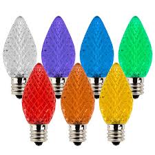 C7 Led Bulbs Diamond Faceted Replacement Christmas Light Bulbs 5 Lumens Super Bright Leds
