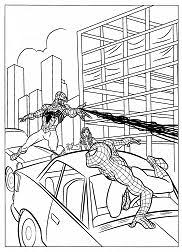 Peter parker, a child and a truck. Spiderman Coloring Pages Coloringpagesonly Com