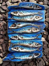 Poisson2 Poissons Peints Art En Bois Flotte Art De Poissons